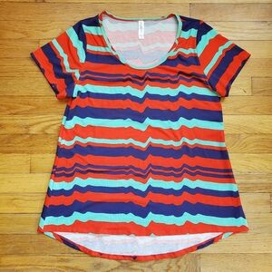 Lularoe Muticolor Striped Classic‎ Tshirt Size Med